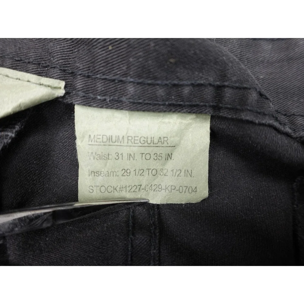 Rothco BDU Cargo Pants Mens Medium Regular Black Tactical Military Surplus